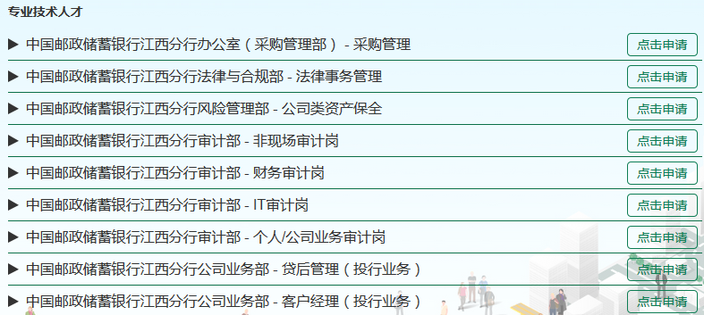 2017年中國郵政儲(chǔ)蓄銀行江西分行金融職位招聘公告